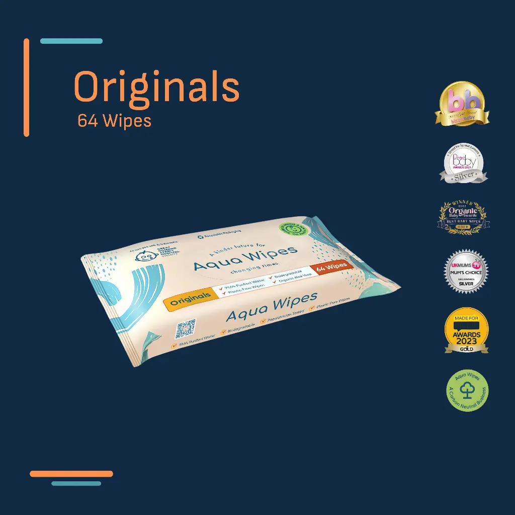 Aqua Wipes Originals (64 Wipes)