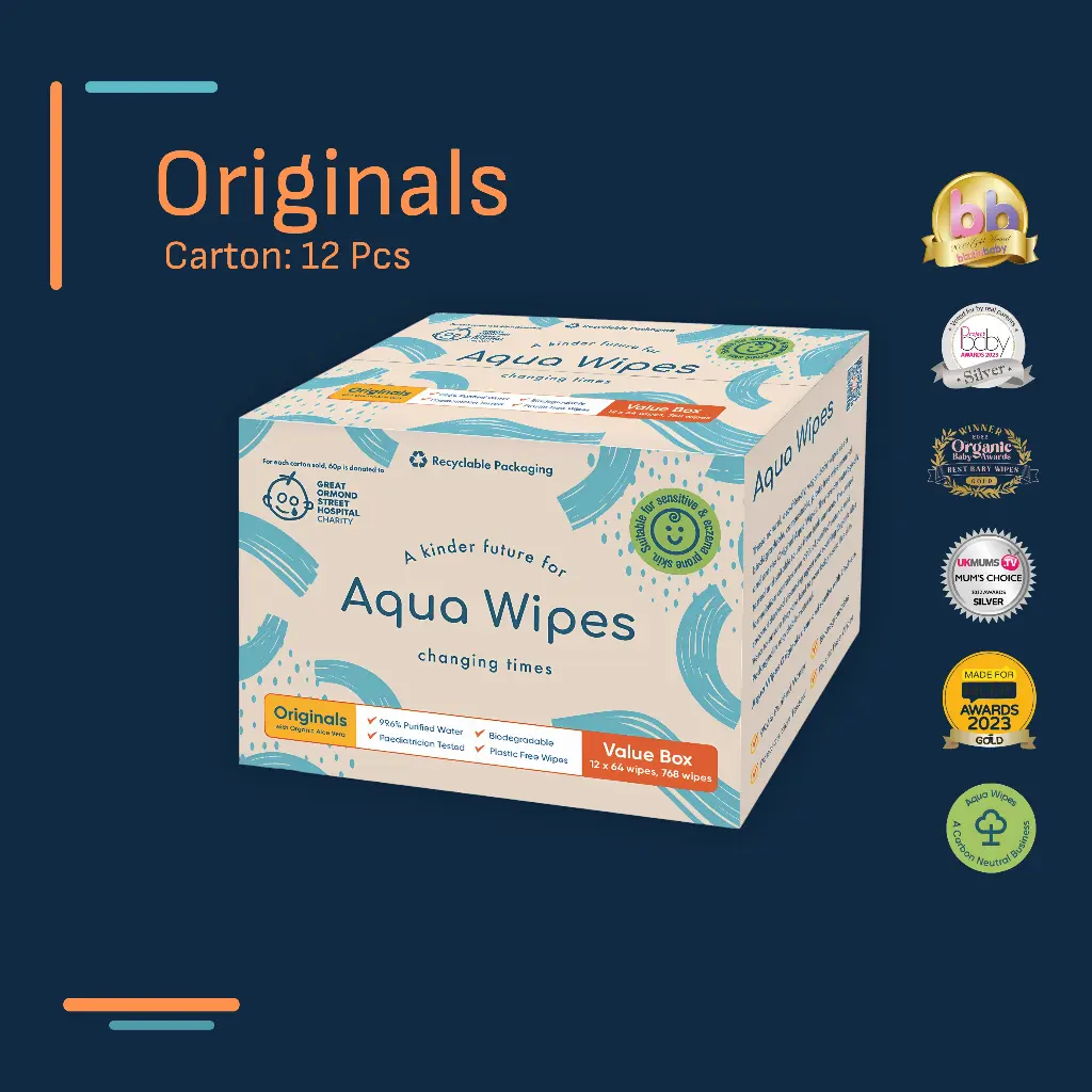 Box - Aqua Wipes Originals (12 PCS)