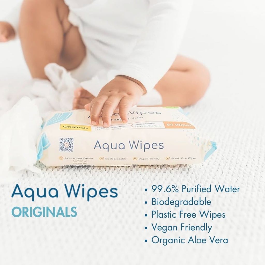 Aqua Wipes Originals (64 Wipes)