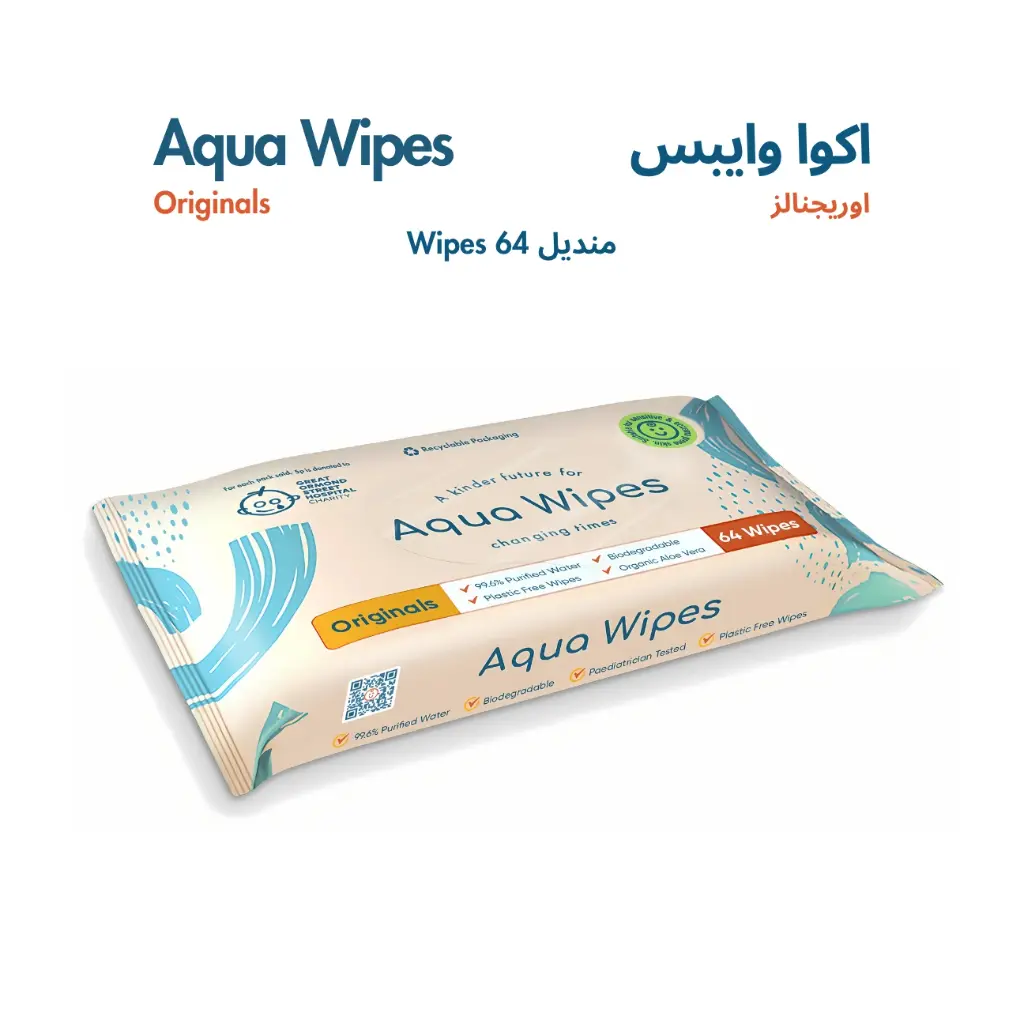 Aqua Wipes Originals (64 Wipes)