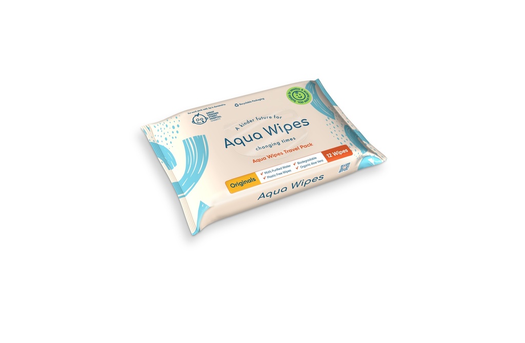Aqua Wipes Travel Pack (12 Wipes)