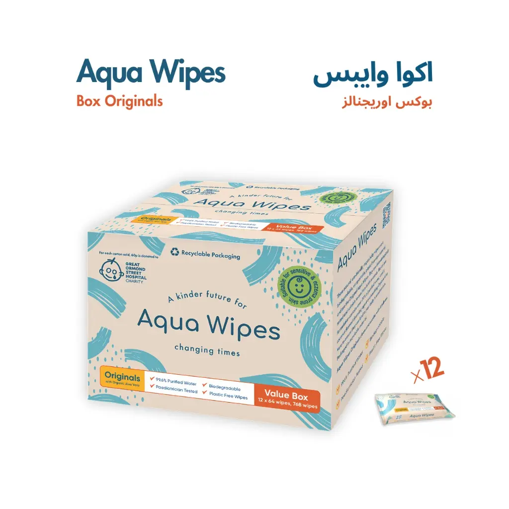 Box - Aqua Wipes Originals (12 PCS)