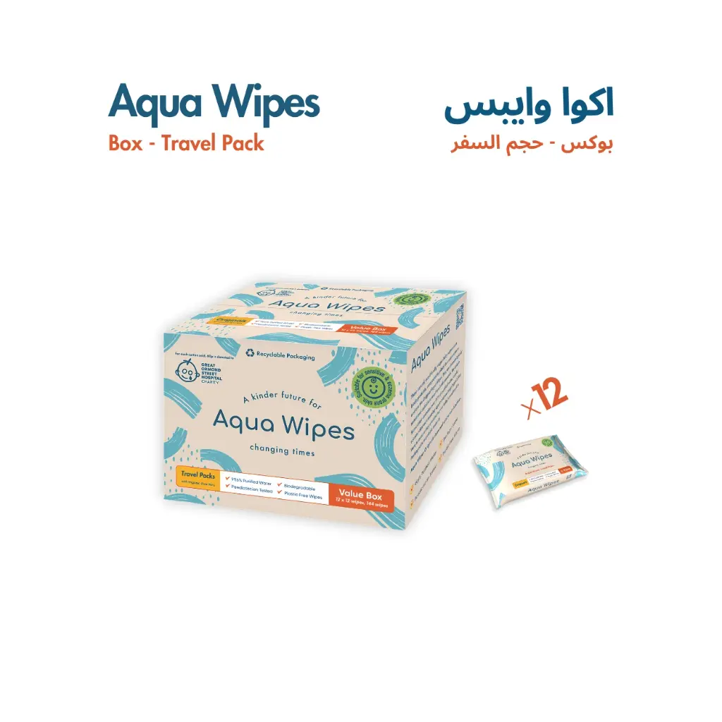 Box - Aqua Wipes Travel (12 PCS)